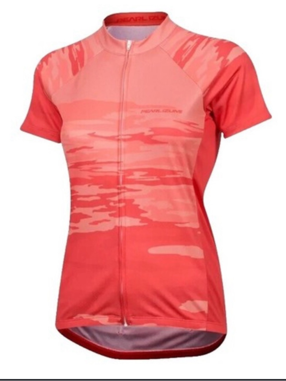Pearl iZUMi stretch zip up Peach Cycling Jersey 3 pockets in back Sz XL